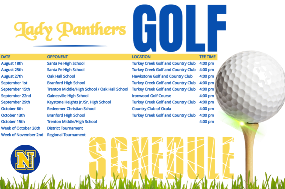Girls' Golf schedule