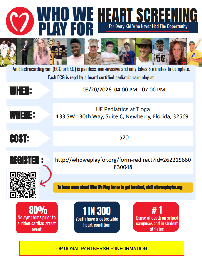 EKG screening flyer