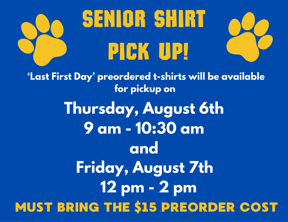 Pick up last first day shirts