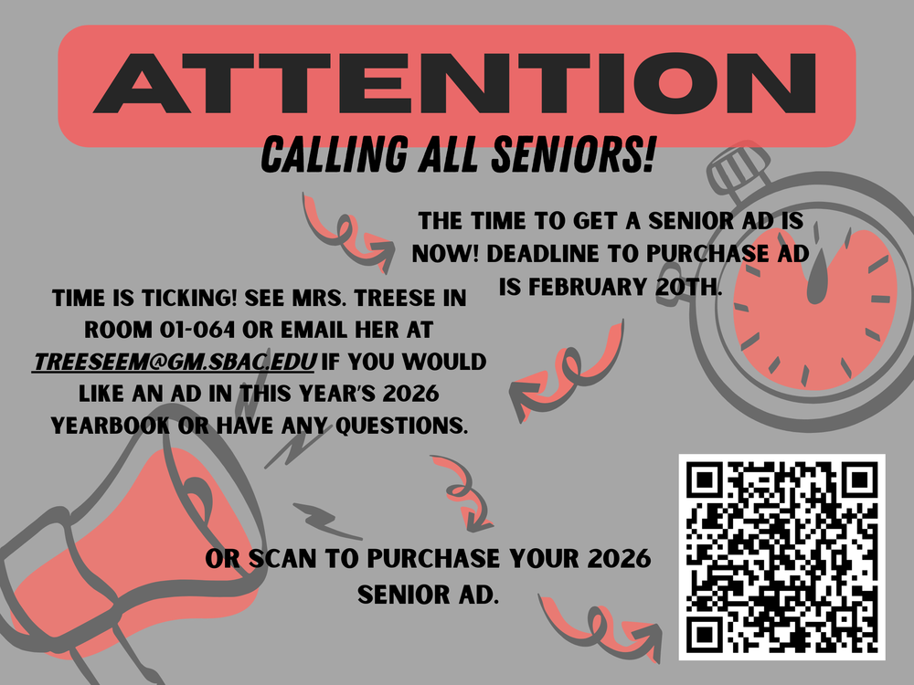 Senior Yearbook ad flyer