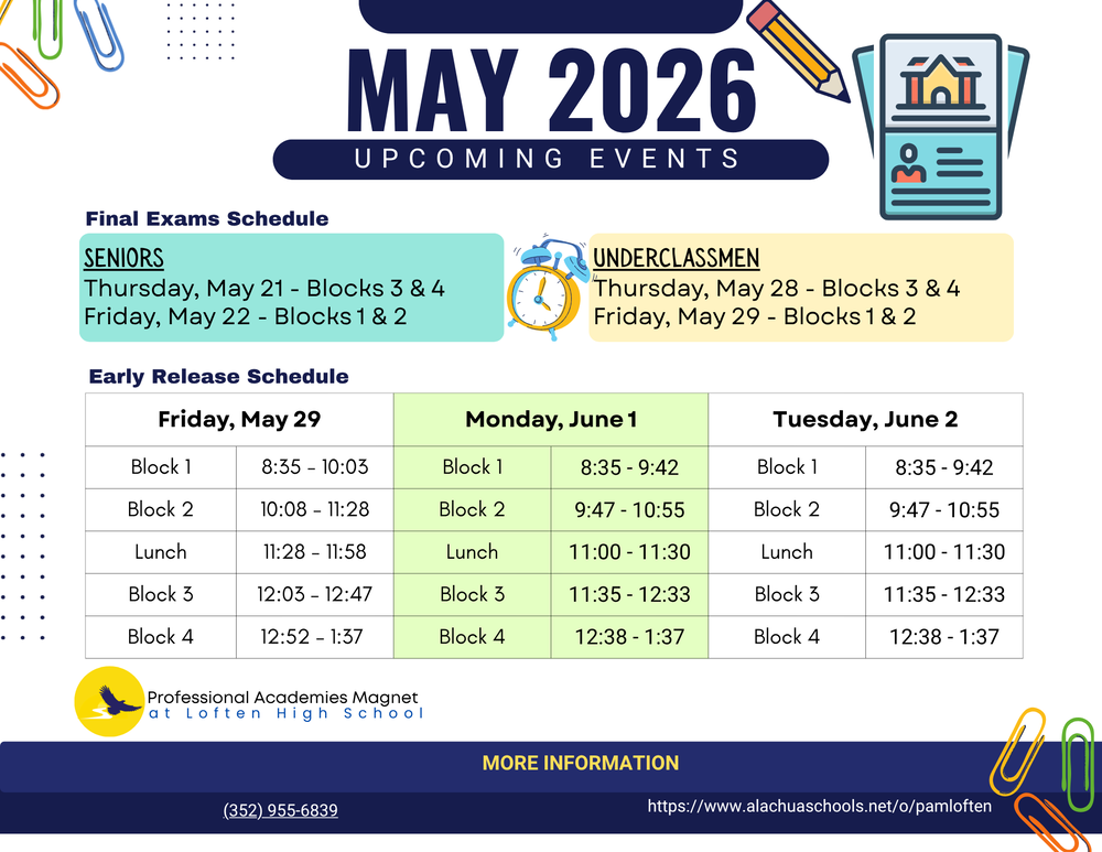 May 2026 Schedule
