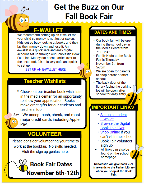 Book Fair Newsletter for Parents