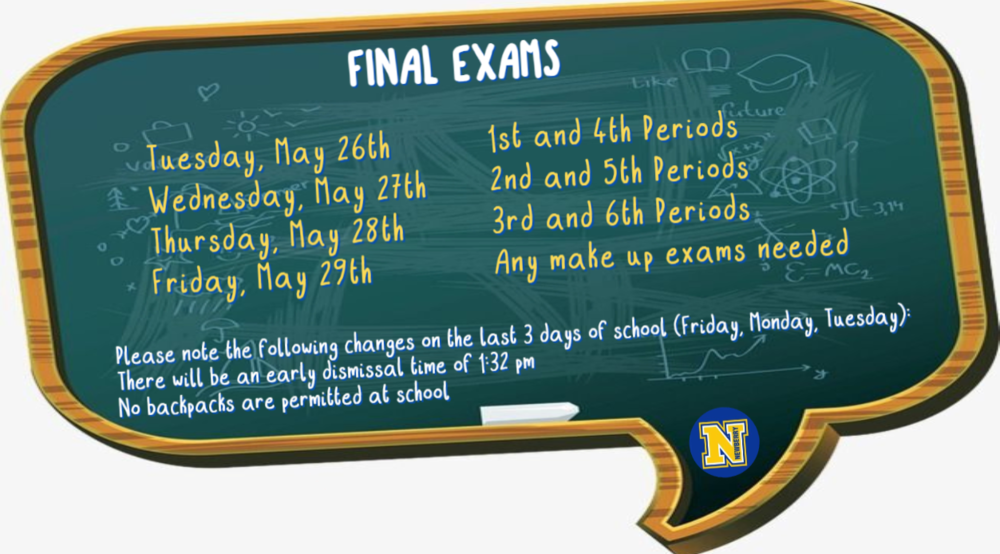 Final Exam schedule