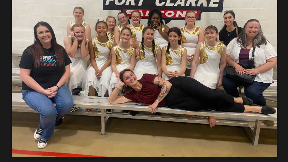 Colorguard at Solo and Ensemble competition