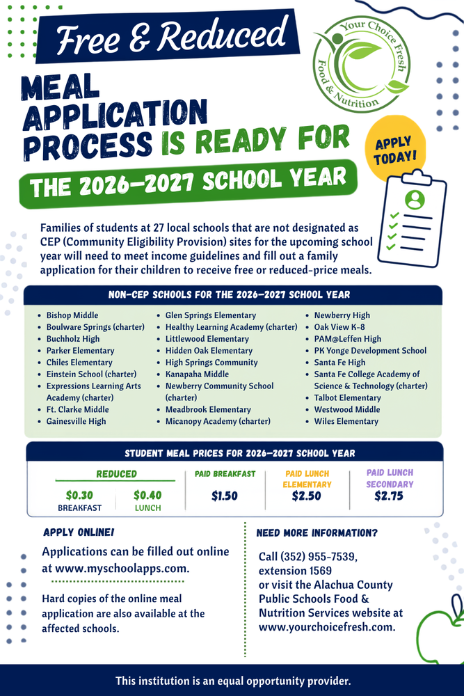 Meal Application Process flyer