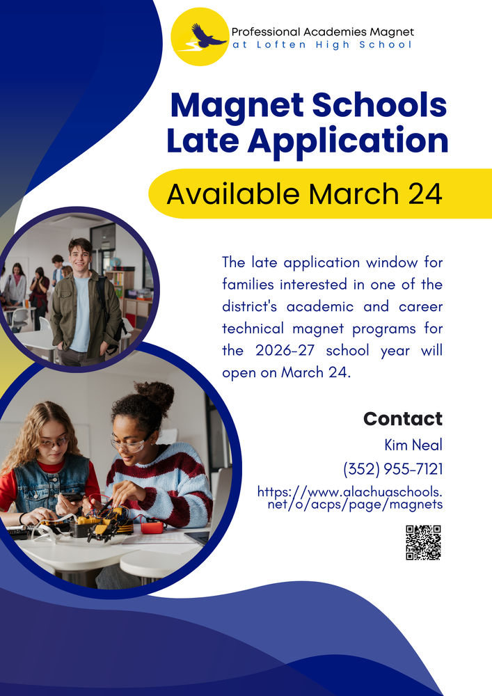 Magnet Schools Late Applications available March 24