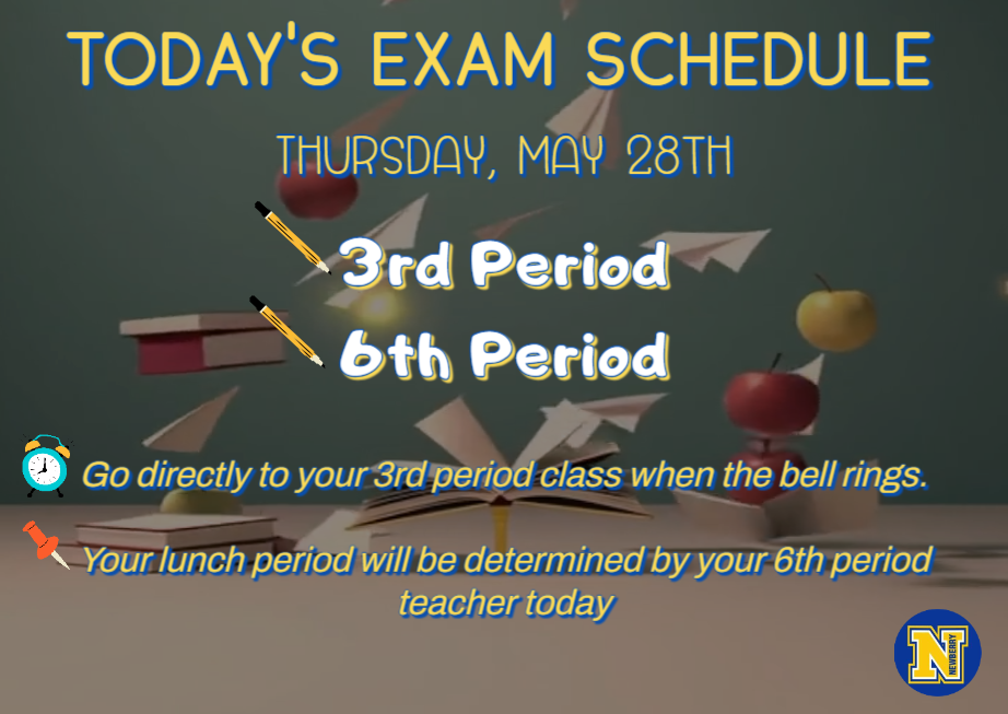 Today's Exam Schedule
