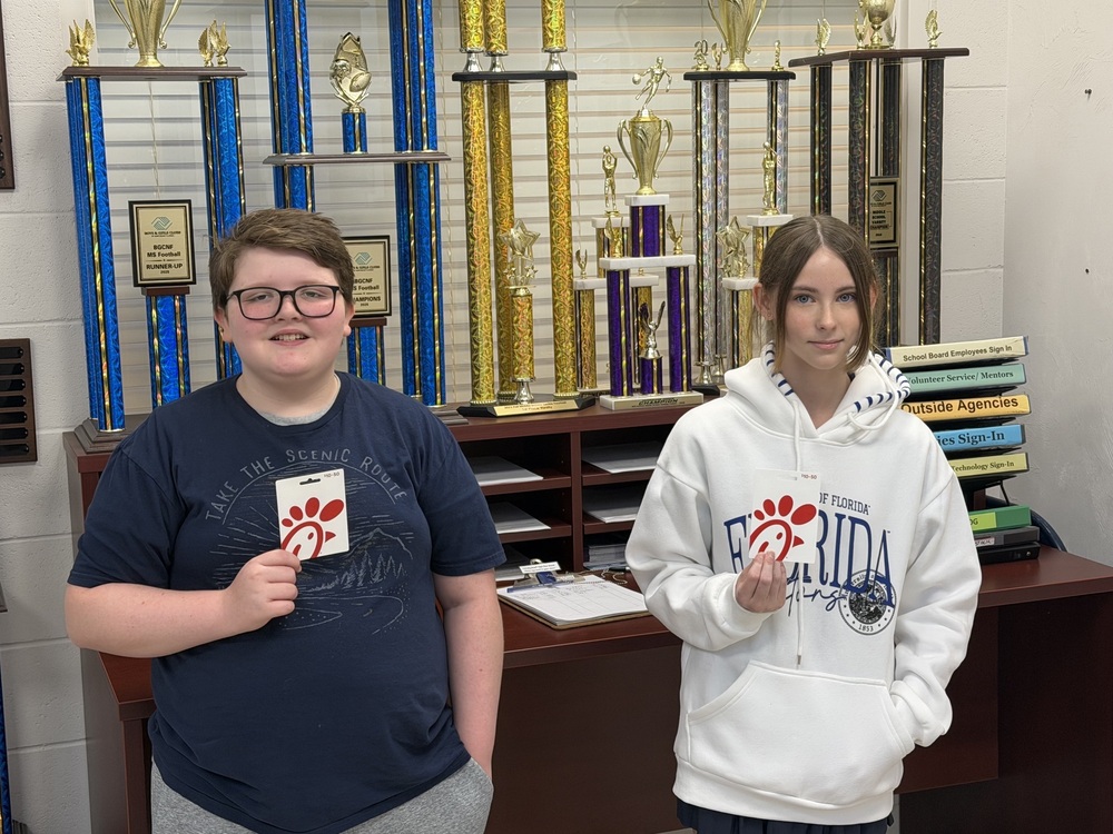 Congratulations to our Students of the Week!