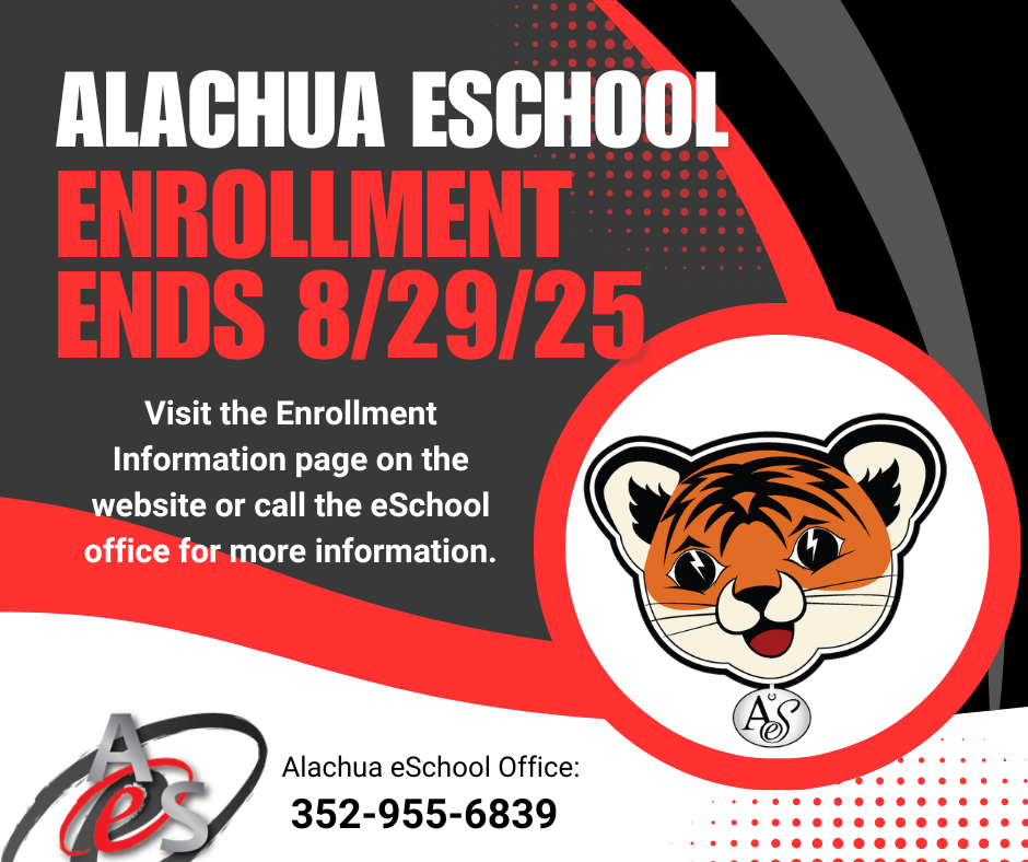 Black, red and white poster image stating enrollment closes 8/29/25.