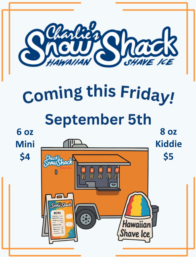 Charlie's Snow Shack - Sept 5th