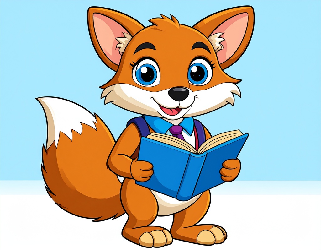 Coyote reading a book