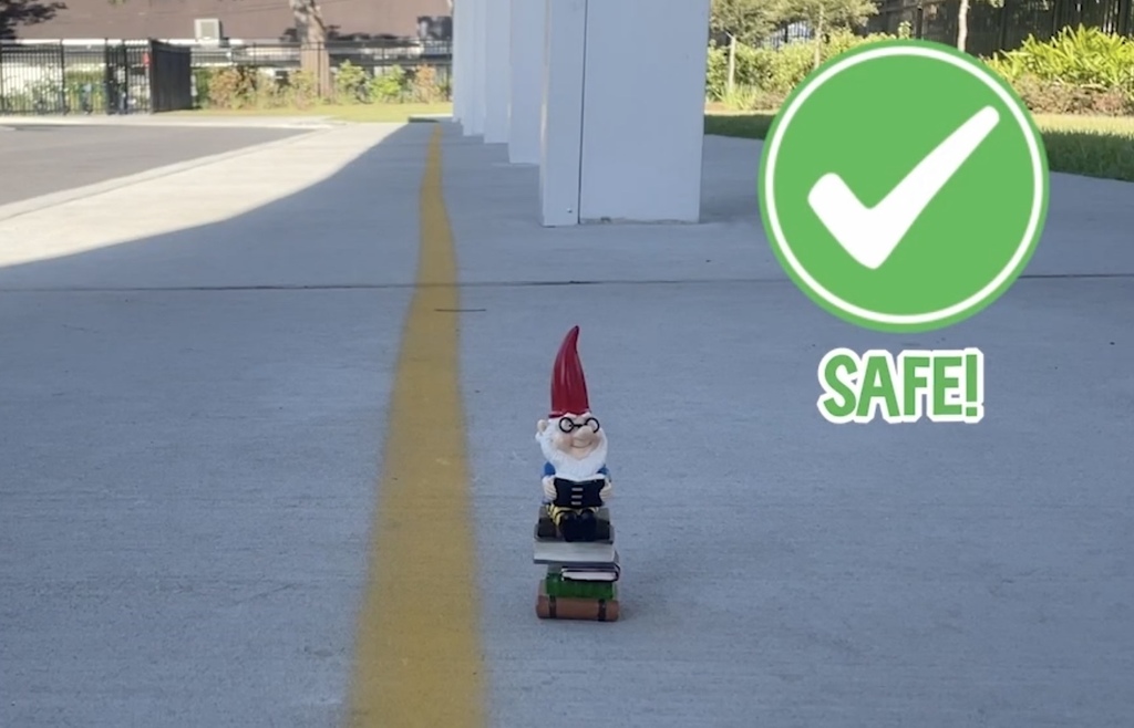 Dewey waiting in safe zone