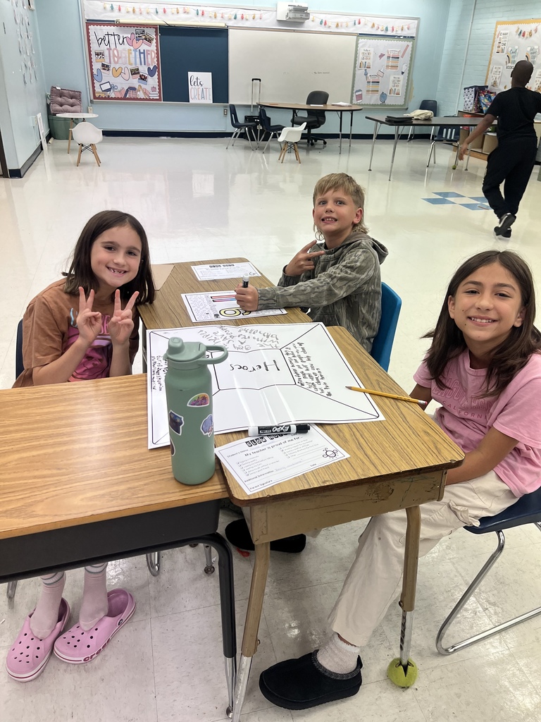 students working in class