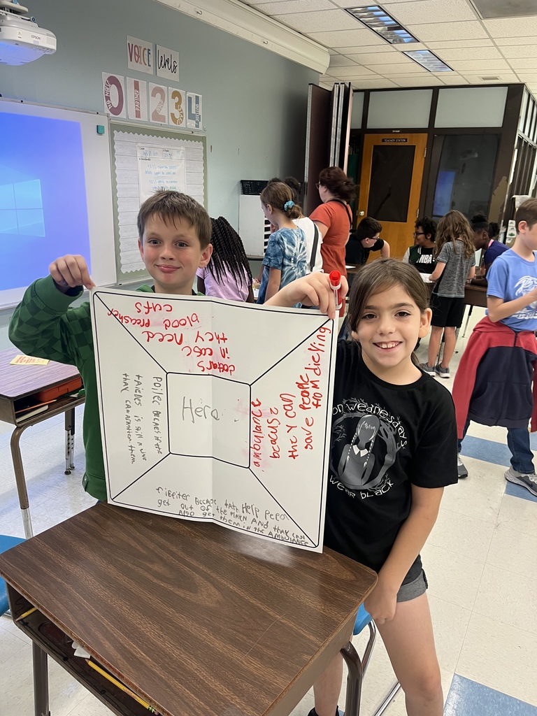 students working in class