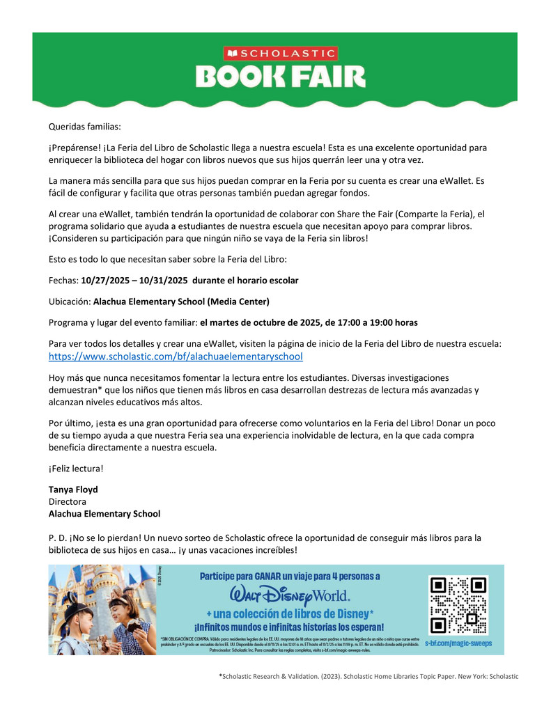 Book Fair information