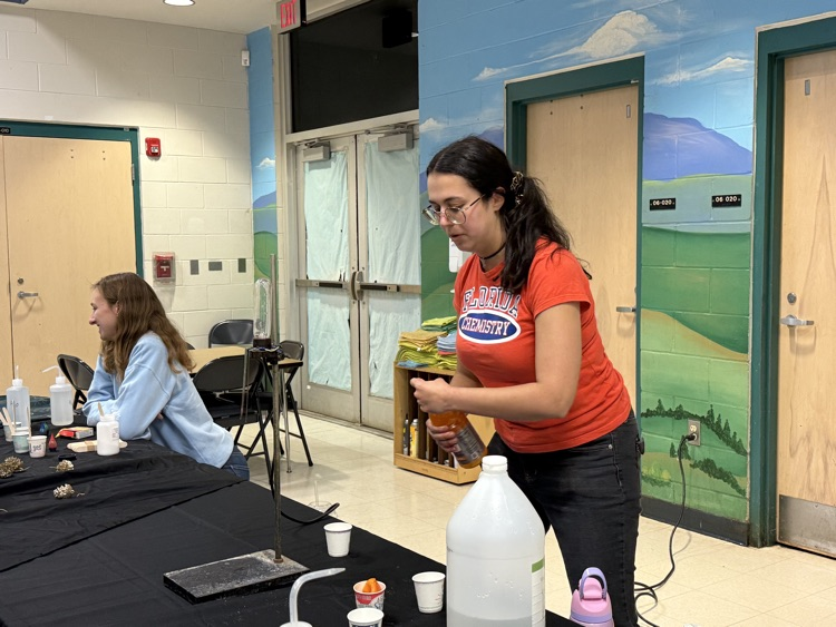 UF Chem Club had hands on science experiments.