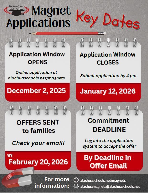 Magnet Applications Key Dates flier