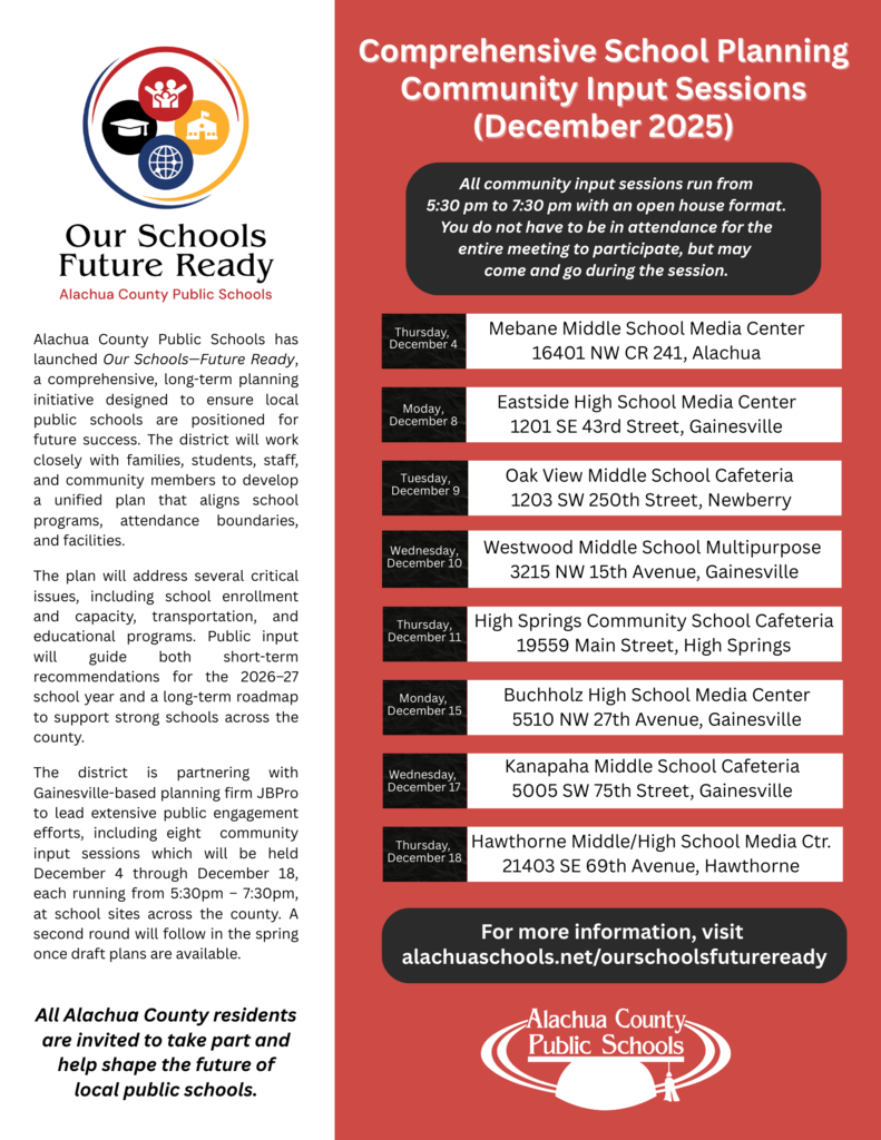 Community Input Sessions flier