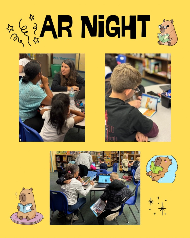 Students reading books and taking AR tests