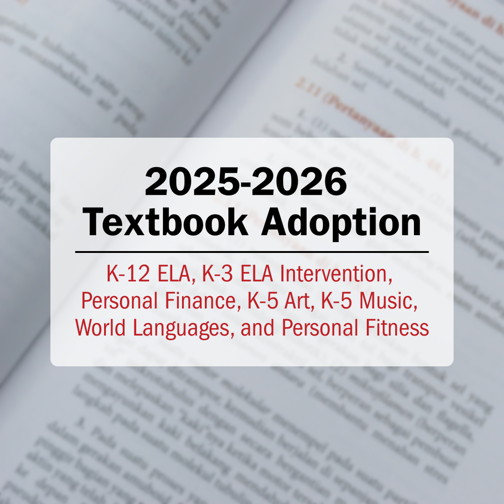 2025-2026 Textbook Adoption