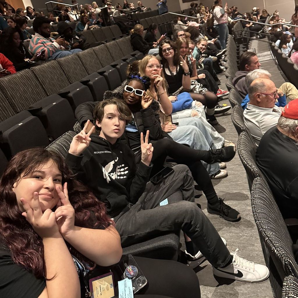 Getting ready to watch Beetlejuice on the mainstage! 🎭✨