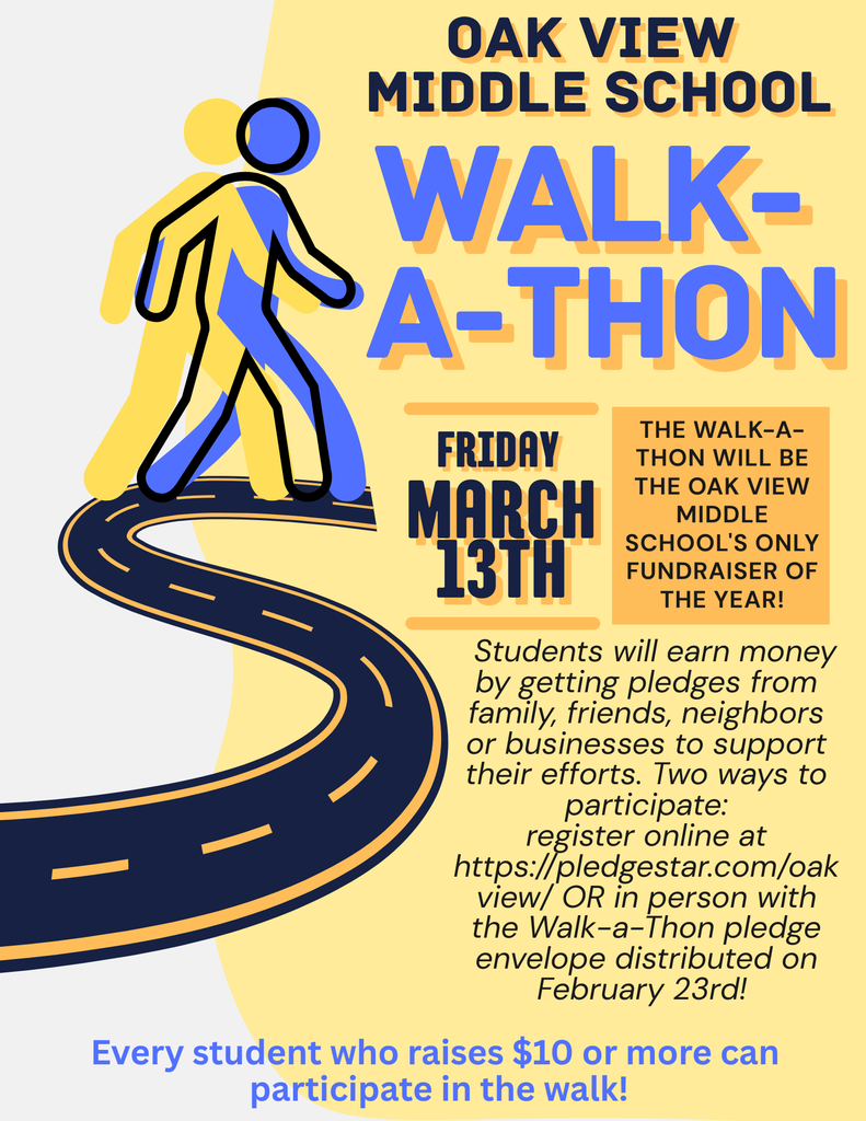 Walk-a-Thon: Infographic. Picture of stick figure walking in the school colors. 