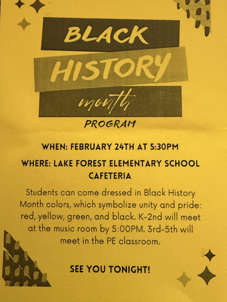 Information about tonight's Black History Month program.