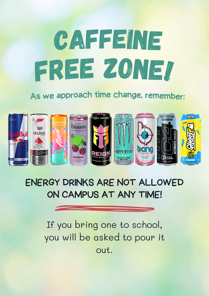 Flyer with energy drinks displayed. 