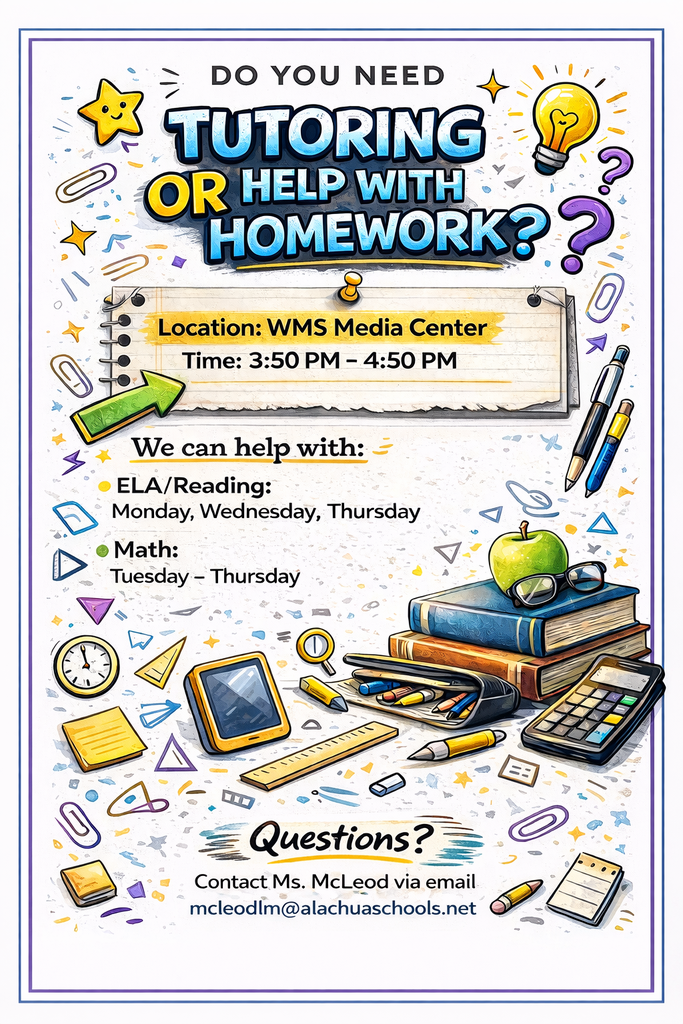 Tutoring help at WMS Media Center
