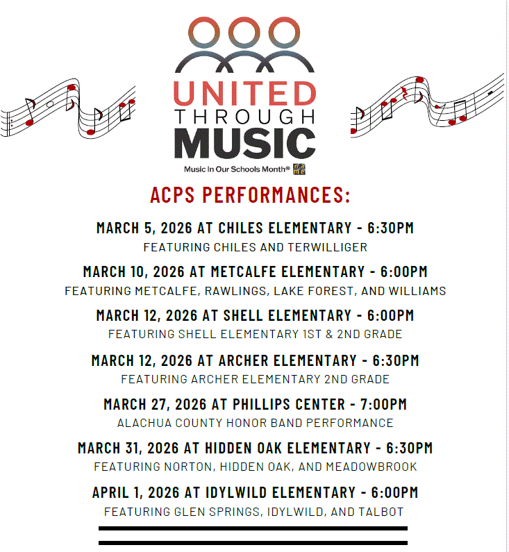 Music In Our Schools Month calendar
