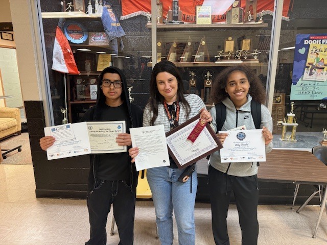 Sci Fair Winners with awards