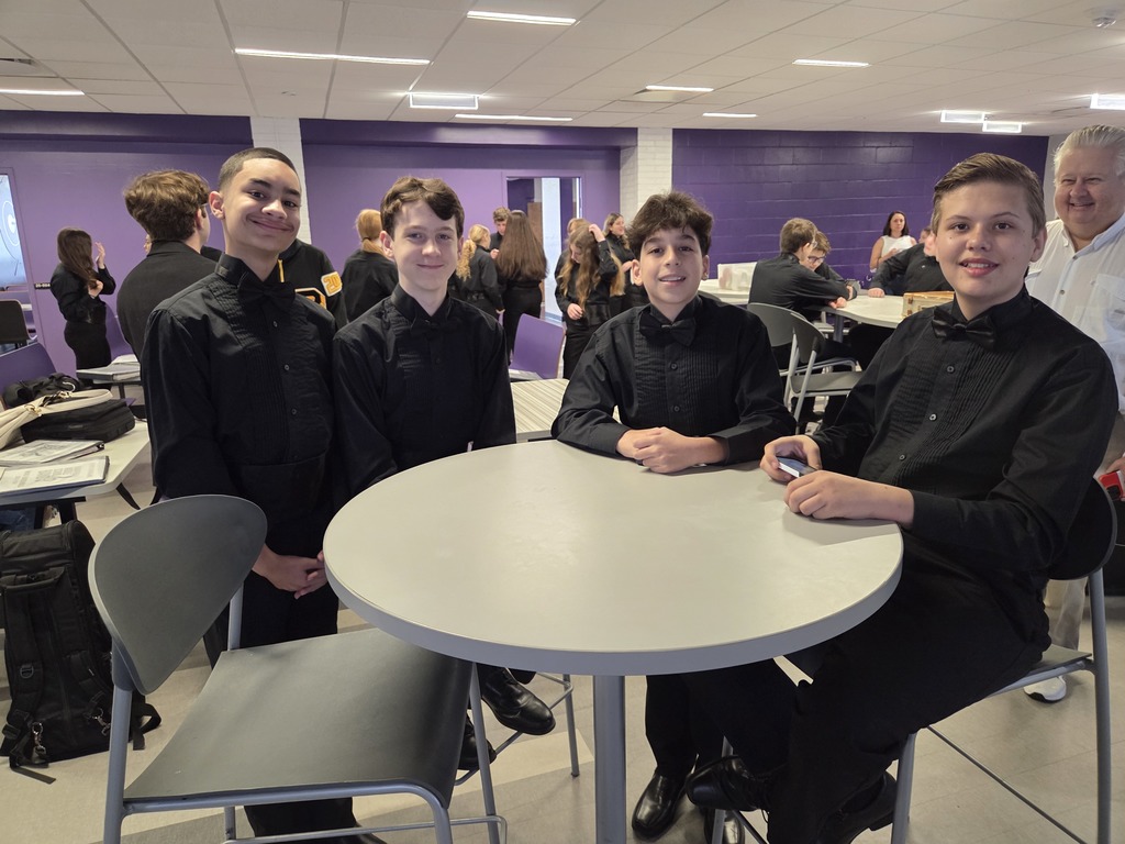 Band students getting ready