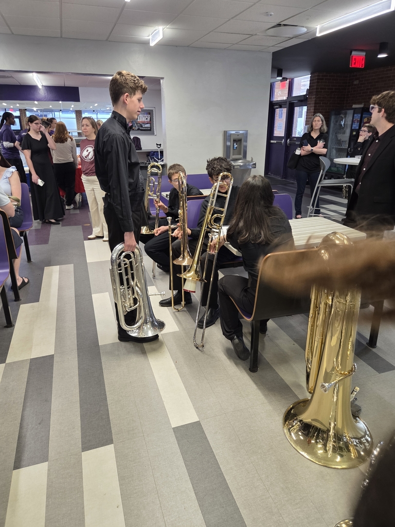 Band students getting ready