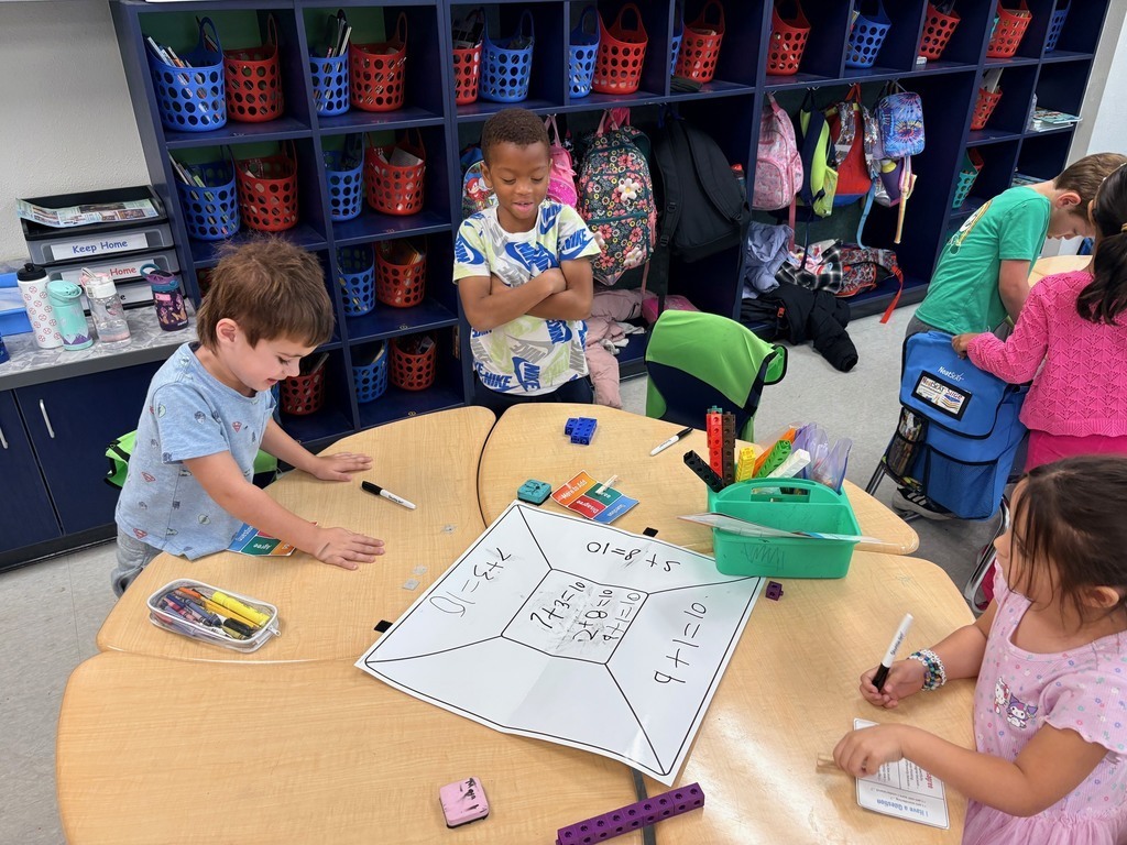 students working at desks on math