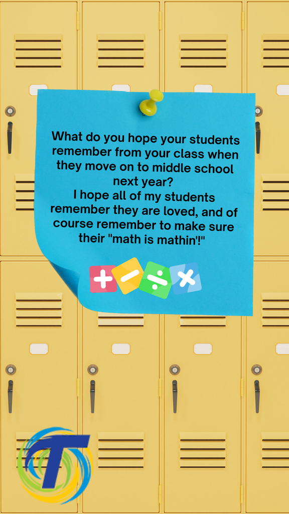 yellow lockers with blue post it note