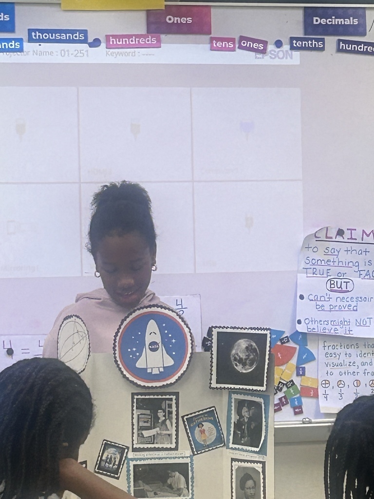 student with nasa display