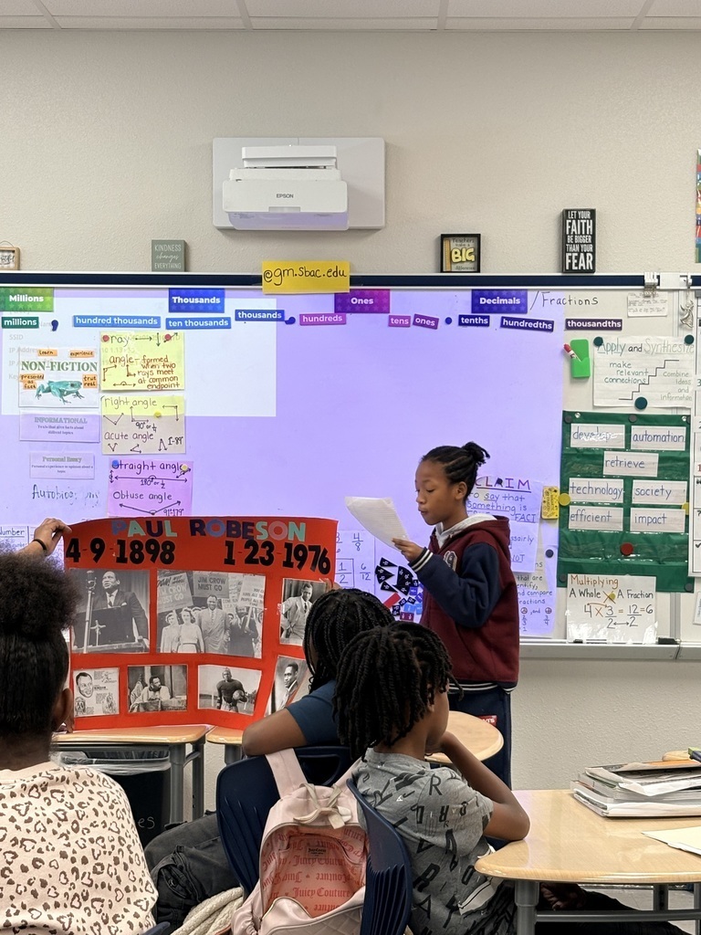 student with display on paul robinson