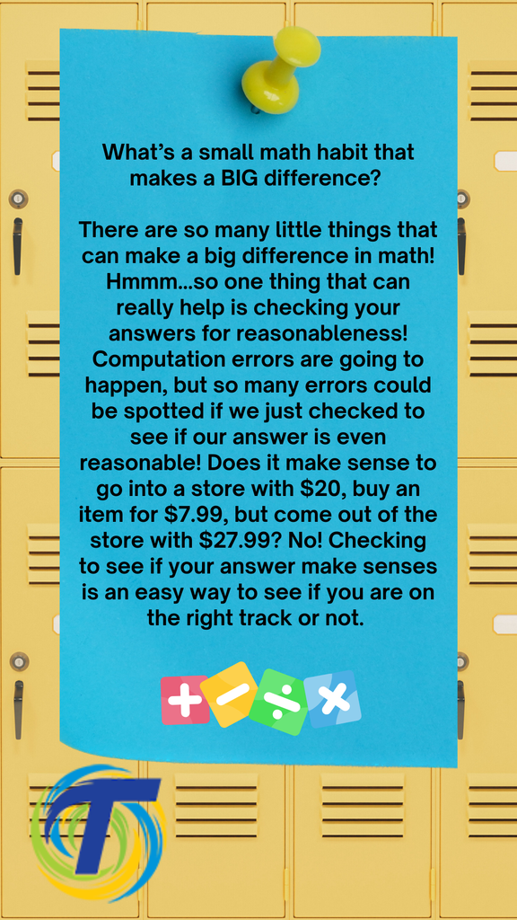 yellow lockers with blue post it