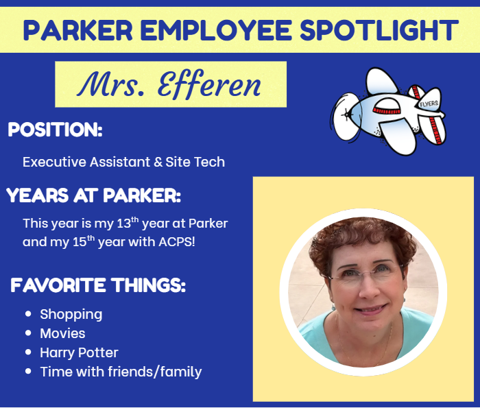 Parker Employee Spotlight with photo and favorite things listed