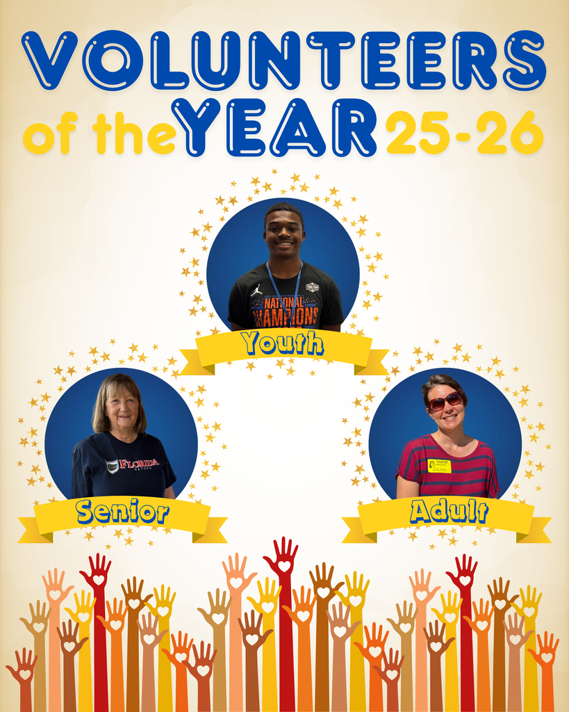 Headshots of the Youth, Senior, and Adult Volunteers of the Year