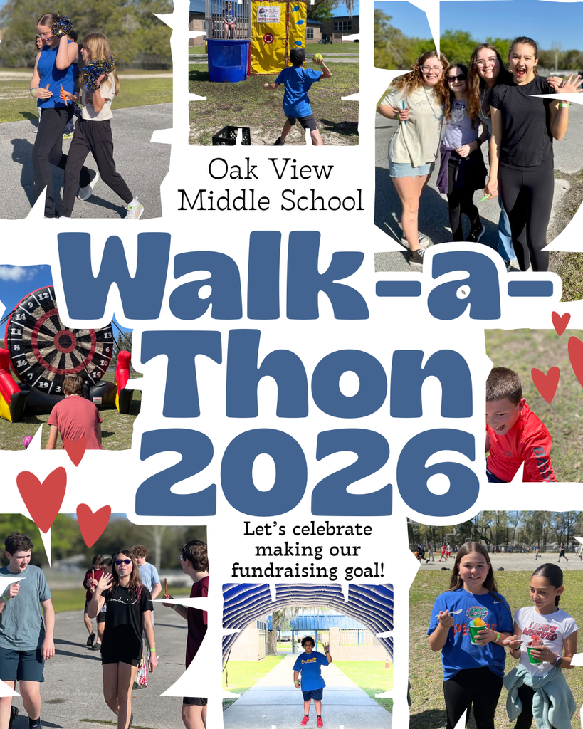 Pictures of students engaging in the Walk-a-Thon and afternoon celebration. 