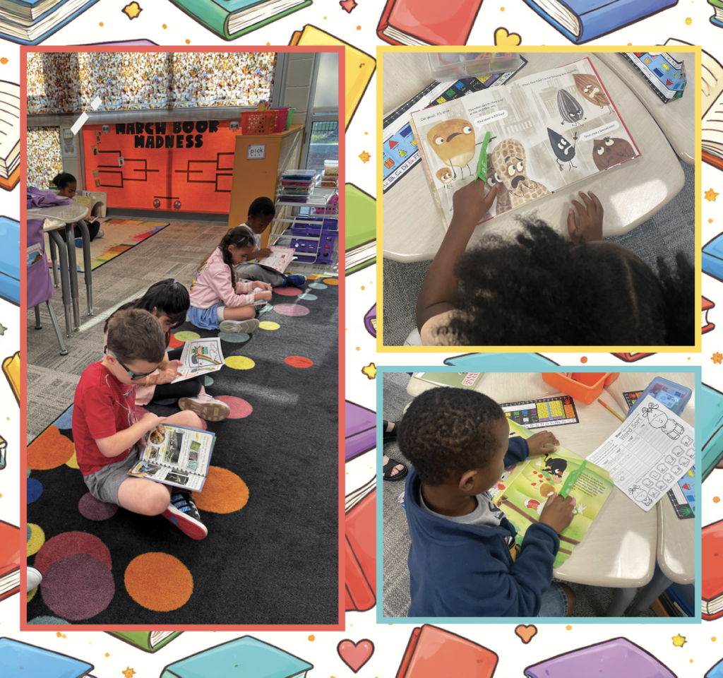 photos of children reading books