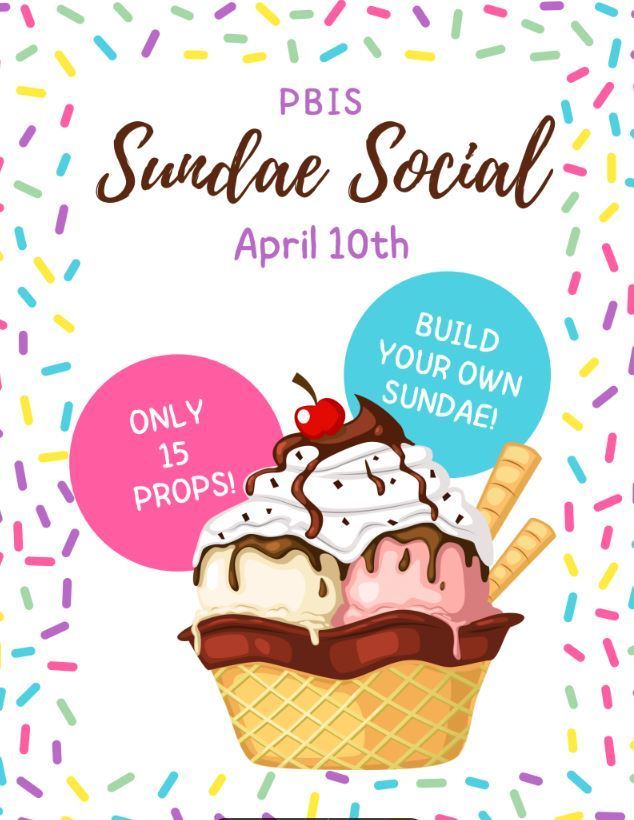 Icecream sundae promoting party on April 10th