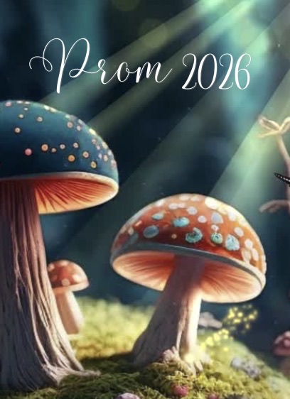 Prom 2026 enchanted forest floor with magical butterflies and mushrooms 