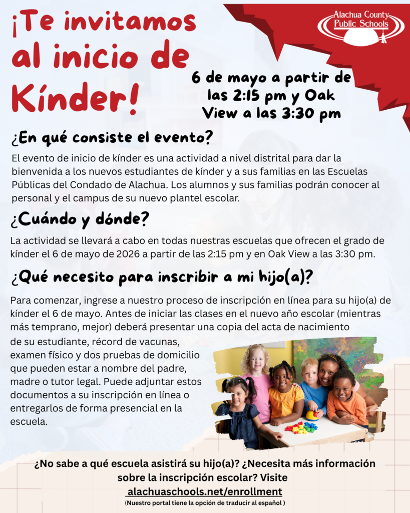 Kindergarten Kick Off May 6