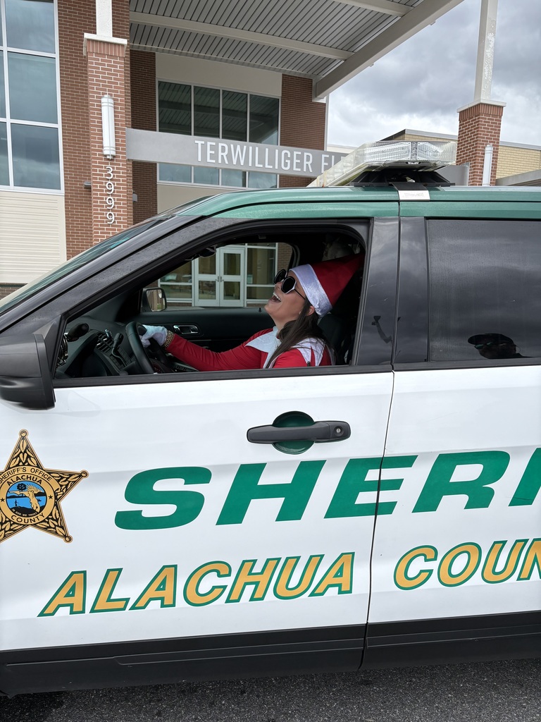 woman dressed as an elf in a cop car