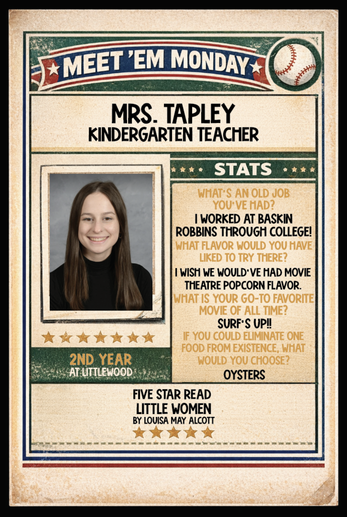 Baseball card for Mrs. Tapley