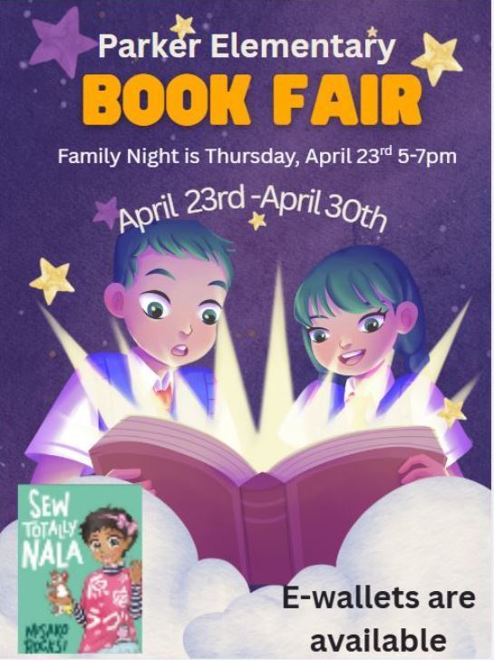 2 kids reading a book with star light coming from book