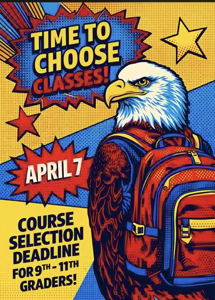 course selection for the 26-27 school is due by April 7