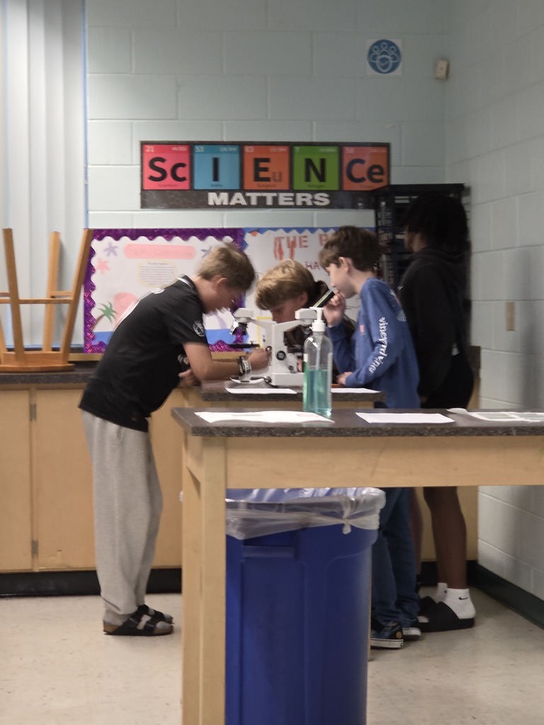 6th graders teaming up to discover pond water